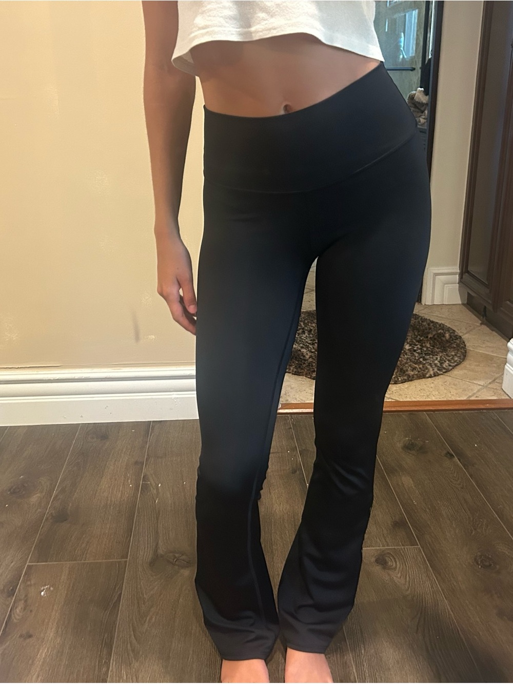 ALO Yoga Black High-Waist Flare Yoga Pants